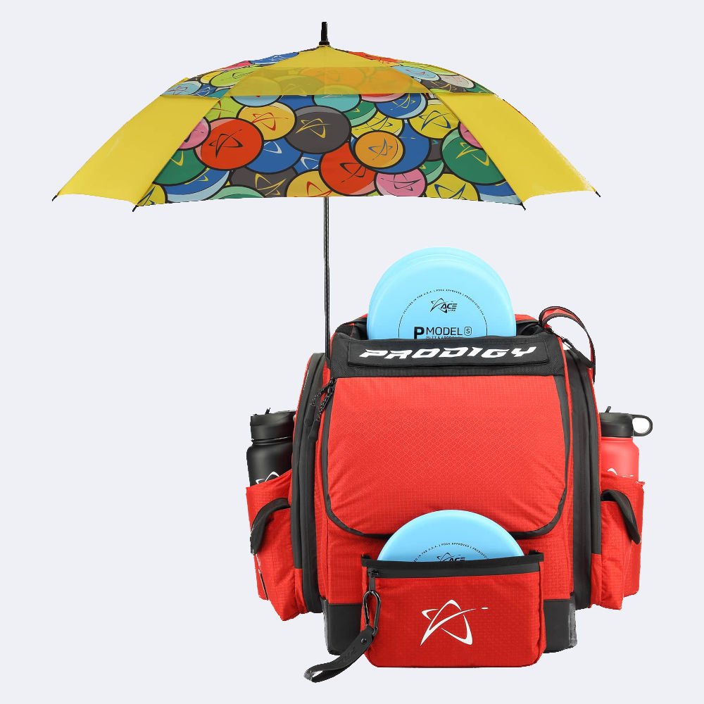 Prodigy-BP-1-V3-rot-vorne-mit-Schirm-offen Prodigy BP-1 V3 rot vorne mit offenem Schirm