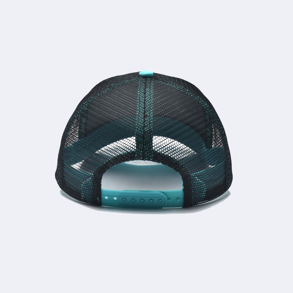 flying-plate-truckerkappe-schwarz-tuerkis-hinten Flying Plate Truckerkappe schwarz türkis hinten