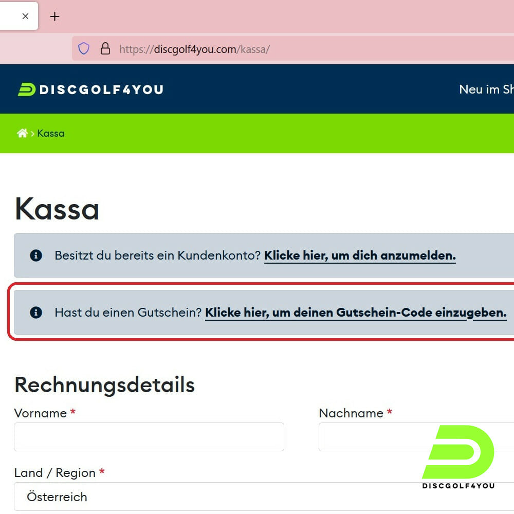 Gutschein einlösen Discgolf4you Titelbild