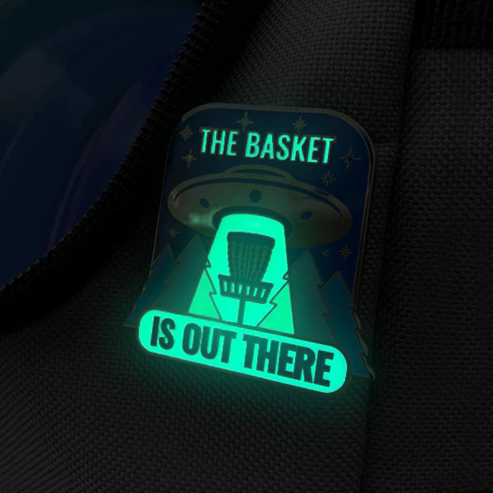 Discgolfpin the basket is out there dark