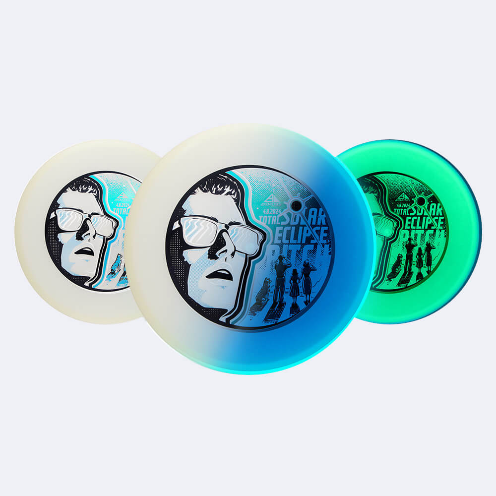 Axiom Pitch Commemorative Edition in white, total eclipse plastic and glow effect Axiom Pitch Commemorative Edition in white, total eclipse plastic and glow effect