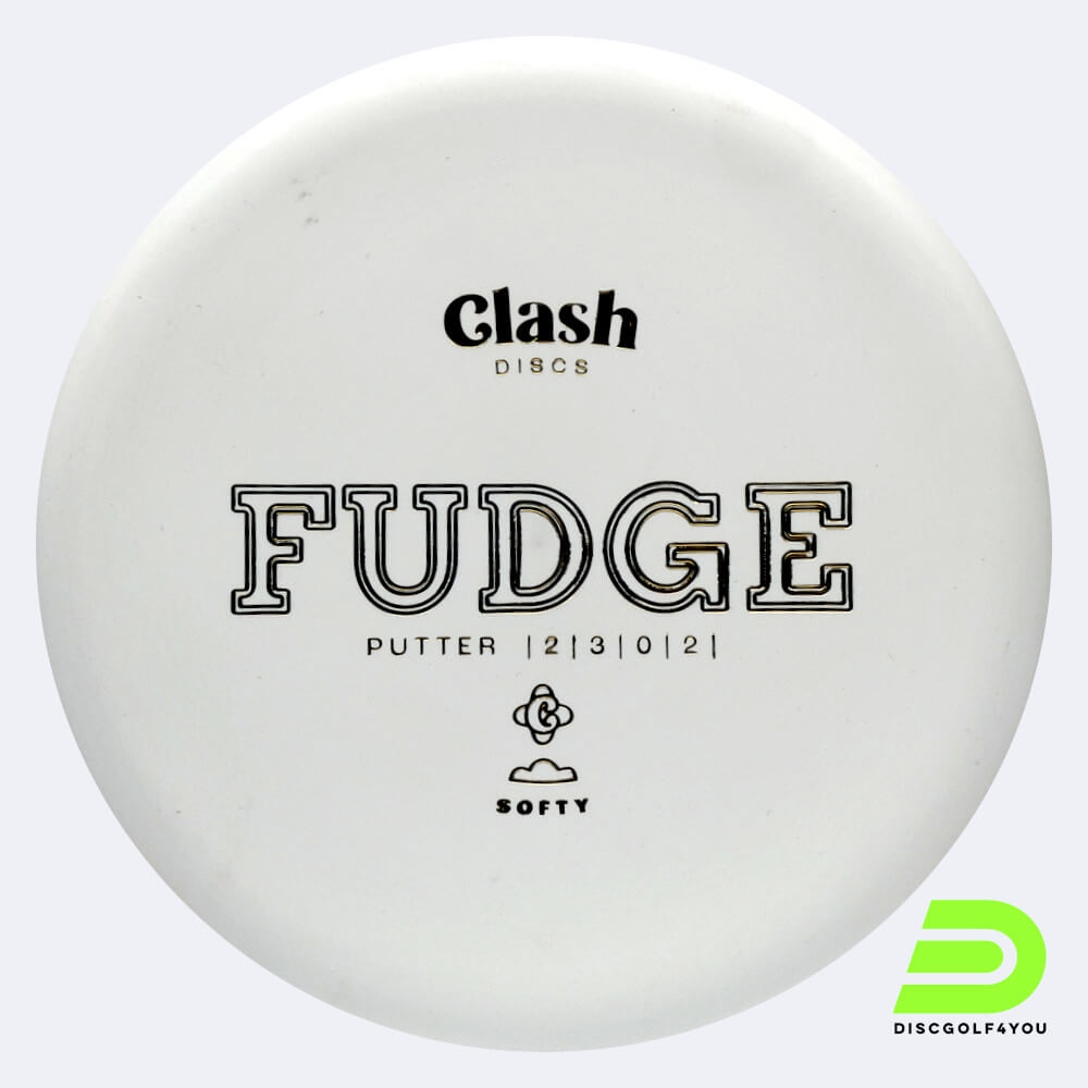 Clash Discs Fudge in white, softy plastic Clash Discs Fudge in white, softy plastic
