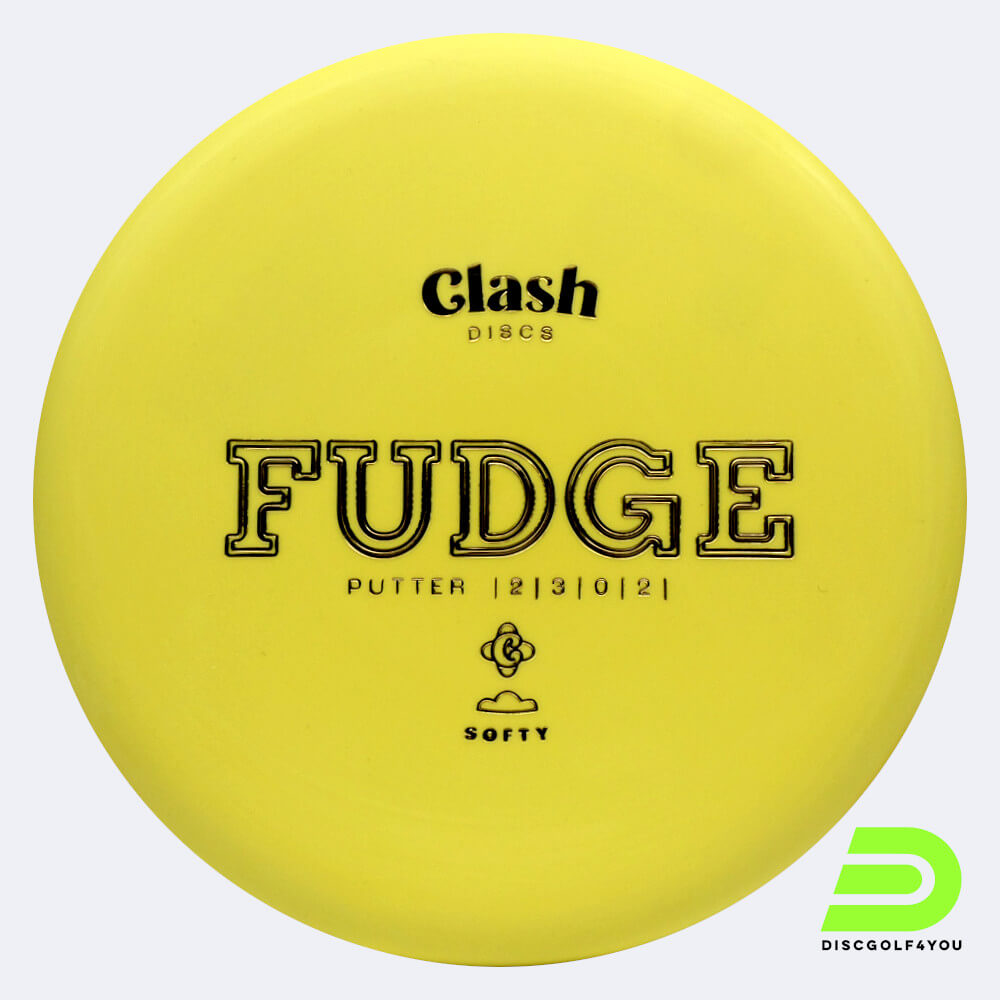Clash Discs Fudge in yellow, softy plastic Clash Discs Fudge in yellow, softy plastic