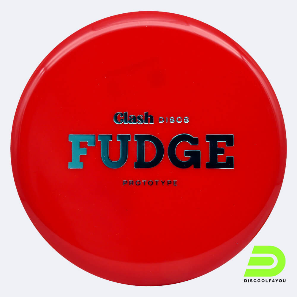 Clash Discs Fudge in red, steady plastic and prototype effect Clash Discs Fudge in red, steady plastic and prototype effect