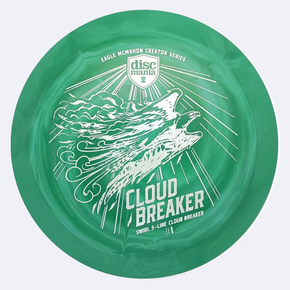 discmania cloud breaker eagle mcmahon creator series - dd3 in grün, im swirl s-line kunststoff und burst spezialeffekt Discmania Cloud Breaker Eagle McMahon Creator Series - DD3 in grün, im Swirl S-line Kunststoff und burst Spezialeffekt