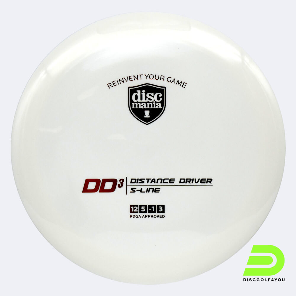 Discmania DD3 in white, s-line plastic Discmania DD3 in white, s-line plastic