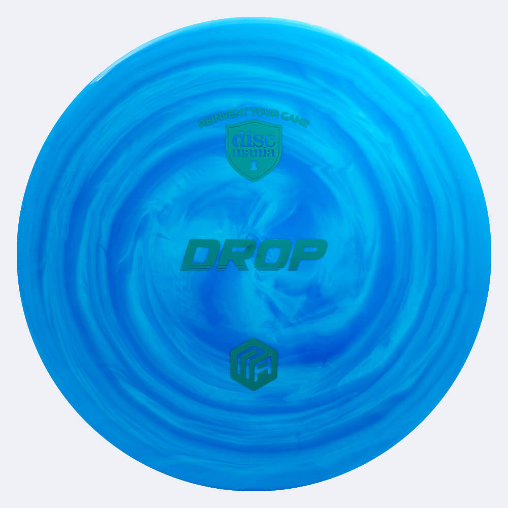 Discmania Drop Niklas Anttila Creator Series in blue, swirl s-line plastic and burst effect Discmania Drop Niklas Anttila Creator Series in blue, swirl s-line plastic and burst effect