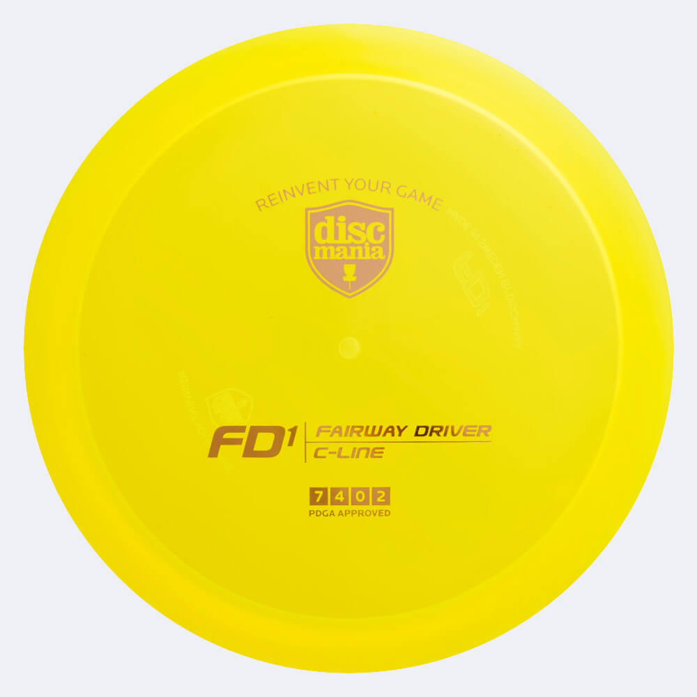 discmania fd1 in gelb, im c-line kunststoff und ohne spezialeffekt Discmania FD1 in gelb, im C-Line Kunststoff und ohne Spezialeffekt
