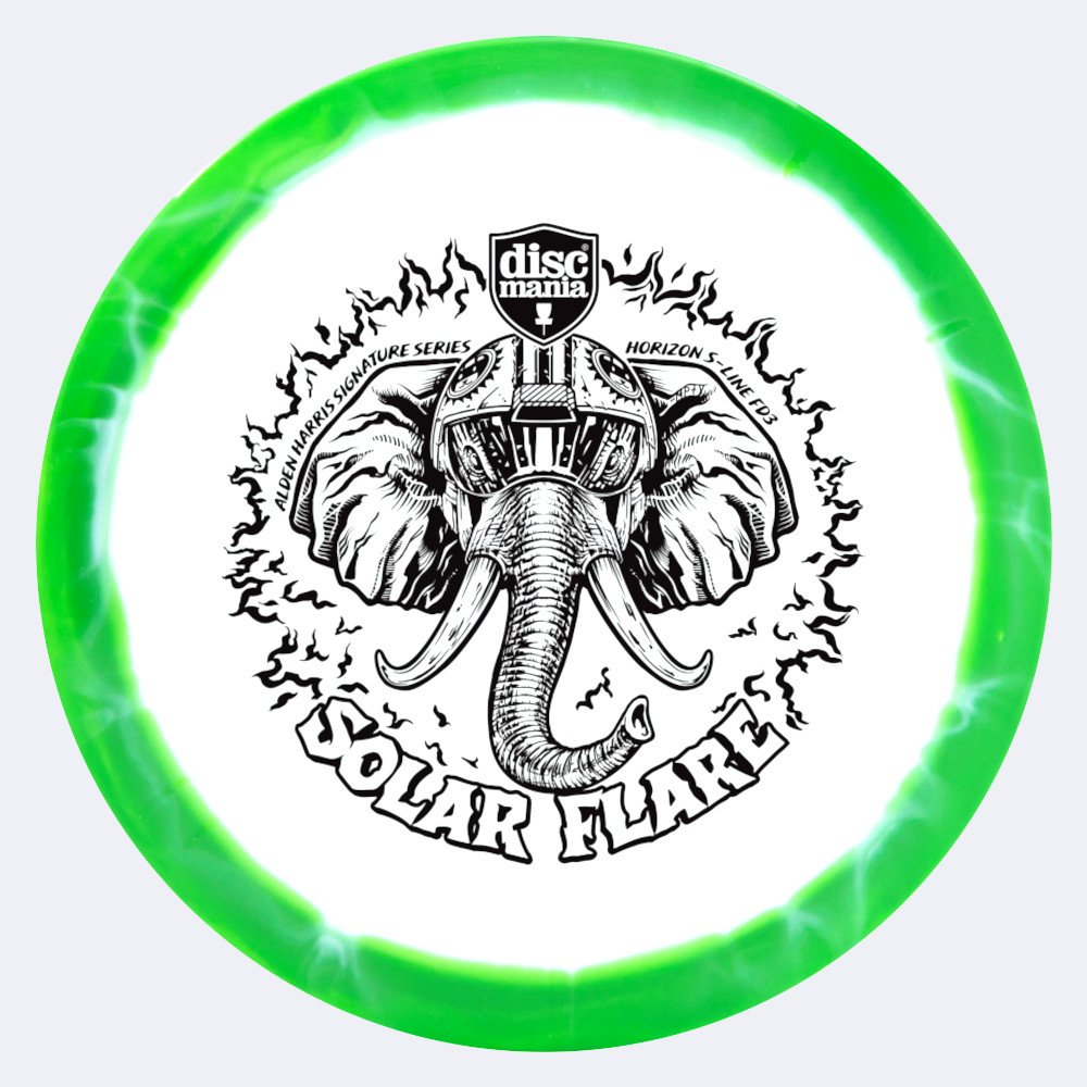 Discmania FD3 Solar Flare Alden Harris Signature Series in white-light-green, s-line horizon plastic Discmania FD3 Solar Flare Alden Harris Signature Series in white-light-green, s-line horizon plastic