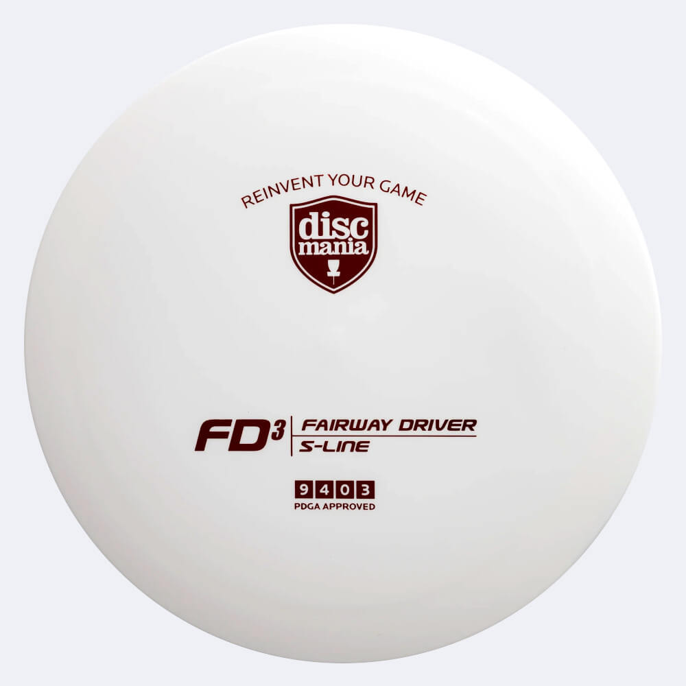 Discmania FD3 in white, s-line plastic Discmania FD3 in white, s-line plastic