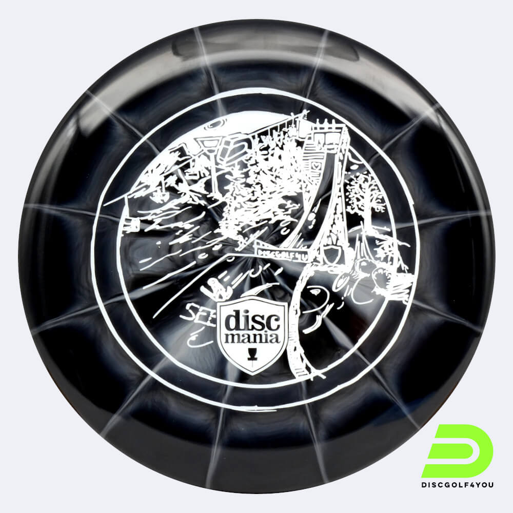 Discmania Link - Discgolf4you Series in black, lux vapor plastic and burst effect Discmania Link - Discgolf4you Series in black, lux vapor plastic and burst effect