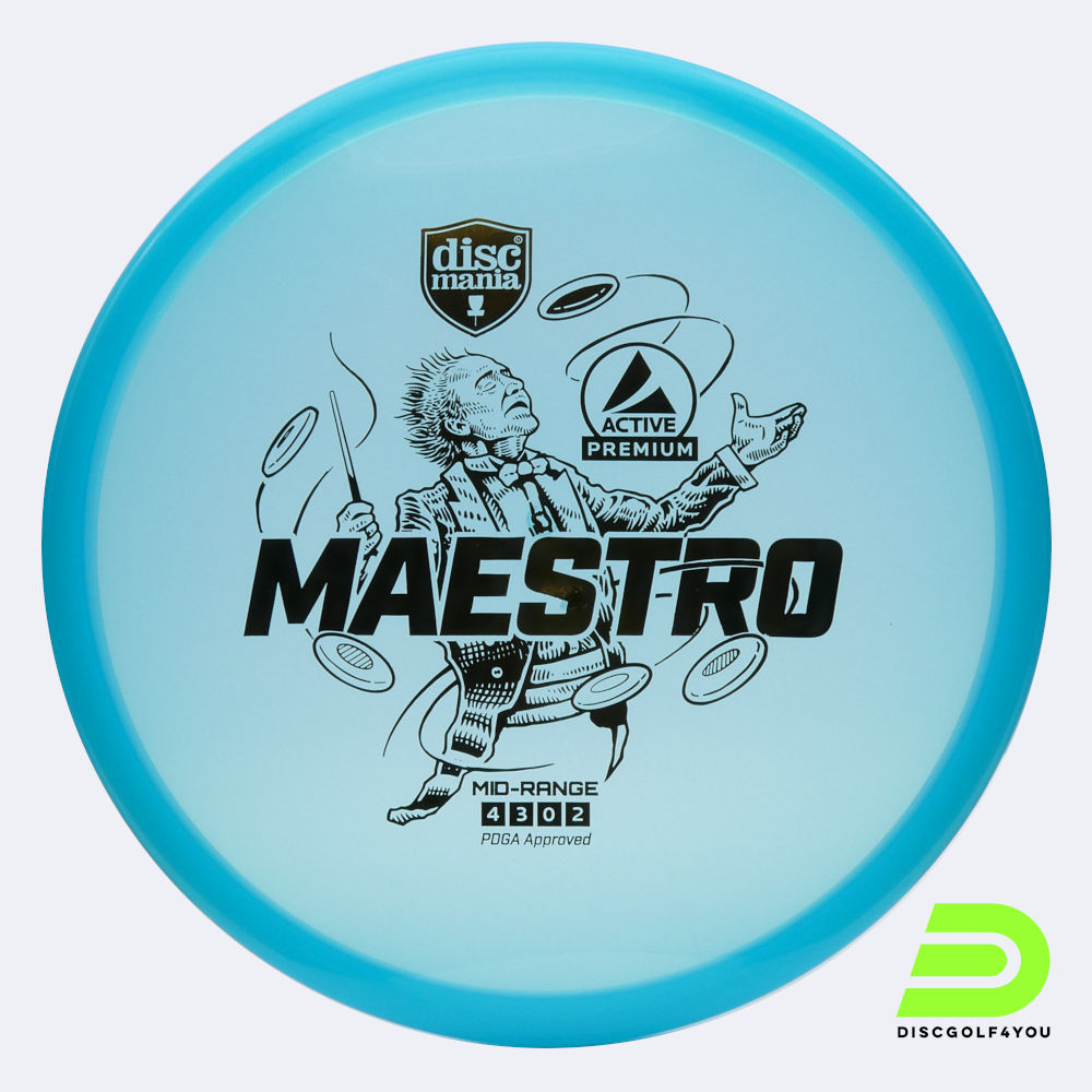 discmania maestro in blau, im active premium kunststoff und ohne spezialeffekt Discmania Maestro in blau, im Active Premium Kunststoff und ohne Spezialeffekt