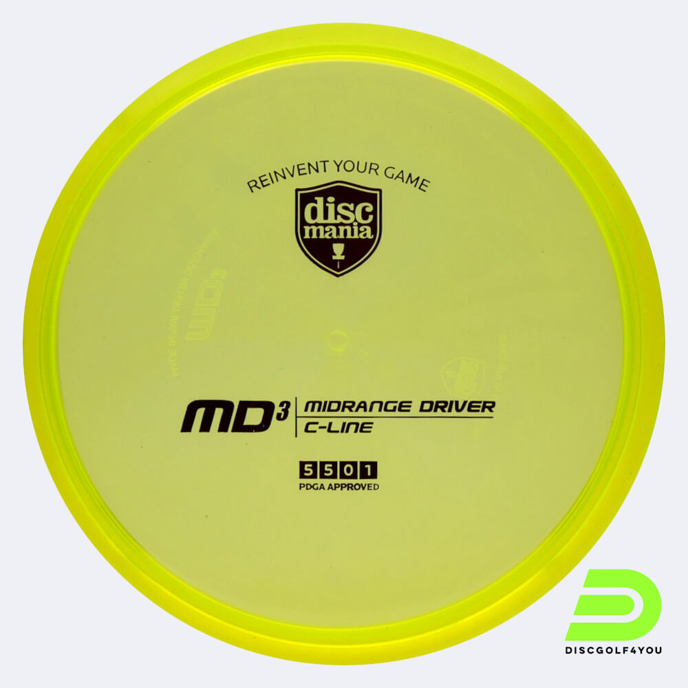 Discmania MD3 in yellow, c-line plastic Discmania MD3 in yellow, c-line plastic