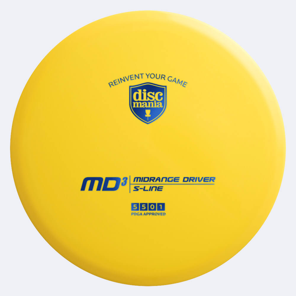 Discmania MD3 in yellow, s-line plastic Discmania MD3 in yellow, s-line plastic