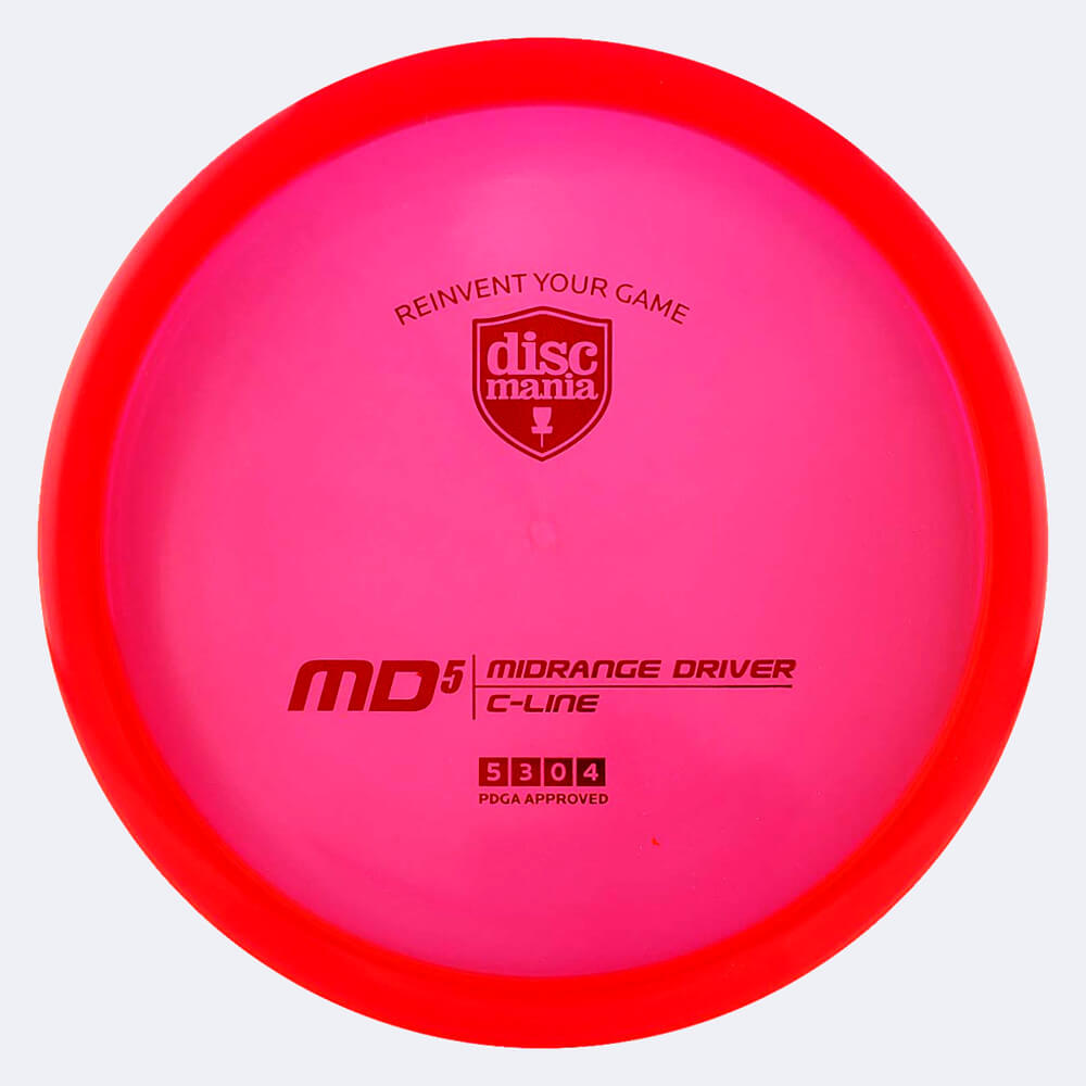 discmania md5 in rot, im c-line kunststoff und ohne spezialeffekt Discmania MD5 in rot, im C-Line Kunststoff und ohne Spezialeffekt