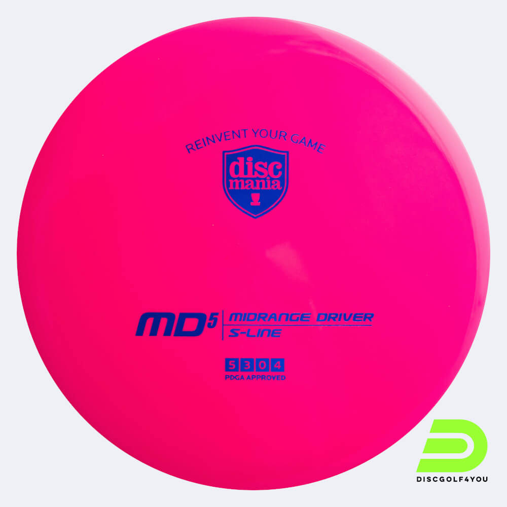 discmania md5 in rosa, im s-line kunststoff und ohne spezialeffekt Discmania MD5 in rosa, im S-Line Kunststoff und ohne Spezialeffekt