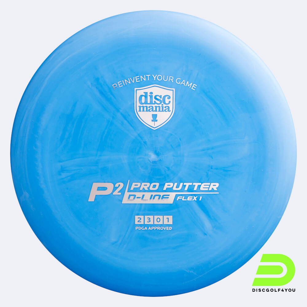 Discmania P2 in blue, d-line flex 1 plastic Discmania P2 in blue, d-line flex 1 plastic