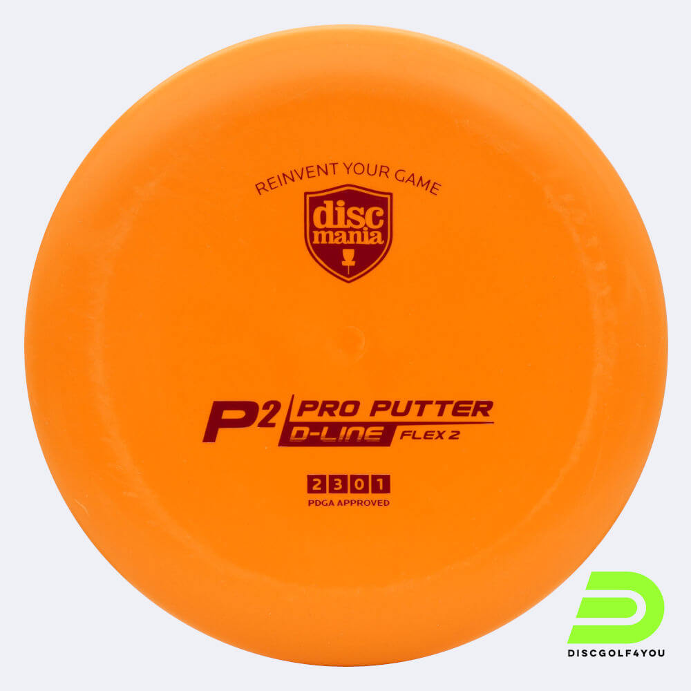 discmania p2 in orange, im d-line flex 2 kunststoff und ohne spezialeffekt Discmania P2 in orange, im D-Line Flex 2 Kunststoff und ohne Spezialeffekt