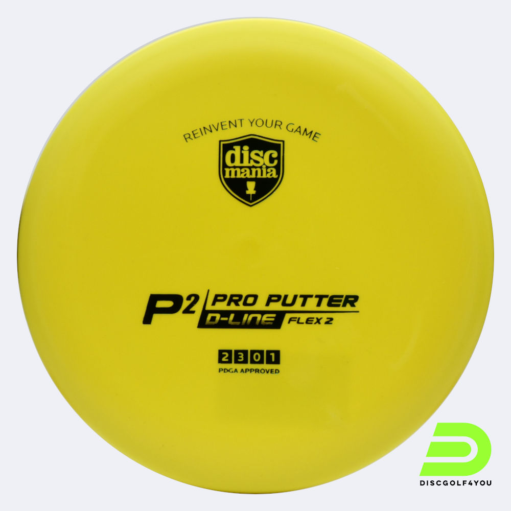 discmania p2 in gelb, im d-line flex 2 kunststoff und ohne spezialeffekt Discmania P2 in gelb, im D-Line Flex 2 Kunststoff und ohne Spezialeffekt