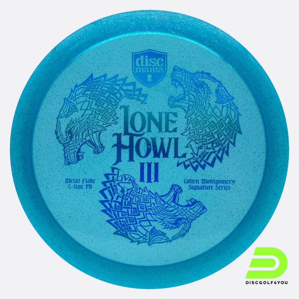 Discmania PD Lone Howl - Colten Montgomery Siganture Series in blue, metal flake c-line plastic Discmania PD Lone Howl - Colten Montgomery Siganture Series in blue, metal flake c-line plastic