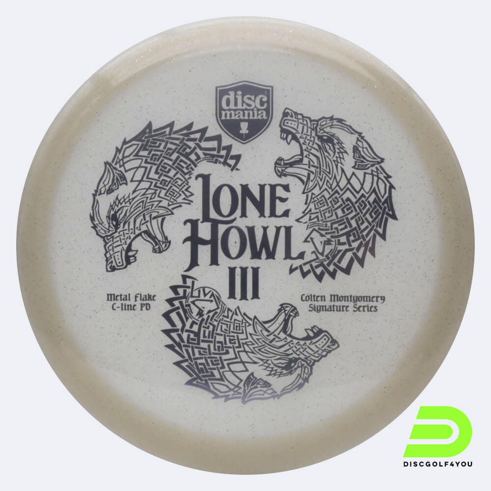 Discmania PD Lone Howl - Colten Montgomery Siganture Series in white, metal flake c-line plastic Discmania PD Lone Howl - Colten Montgomery Siganture Series in white, metal flake c-line plastic