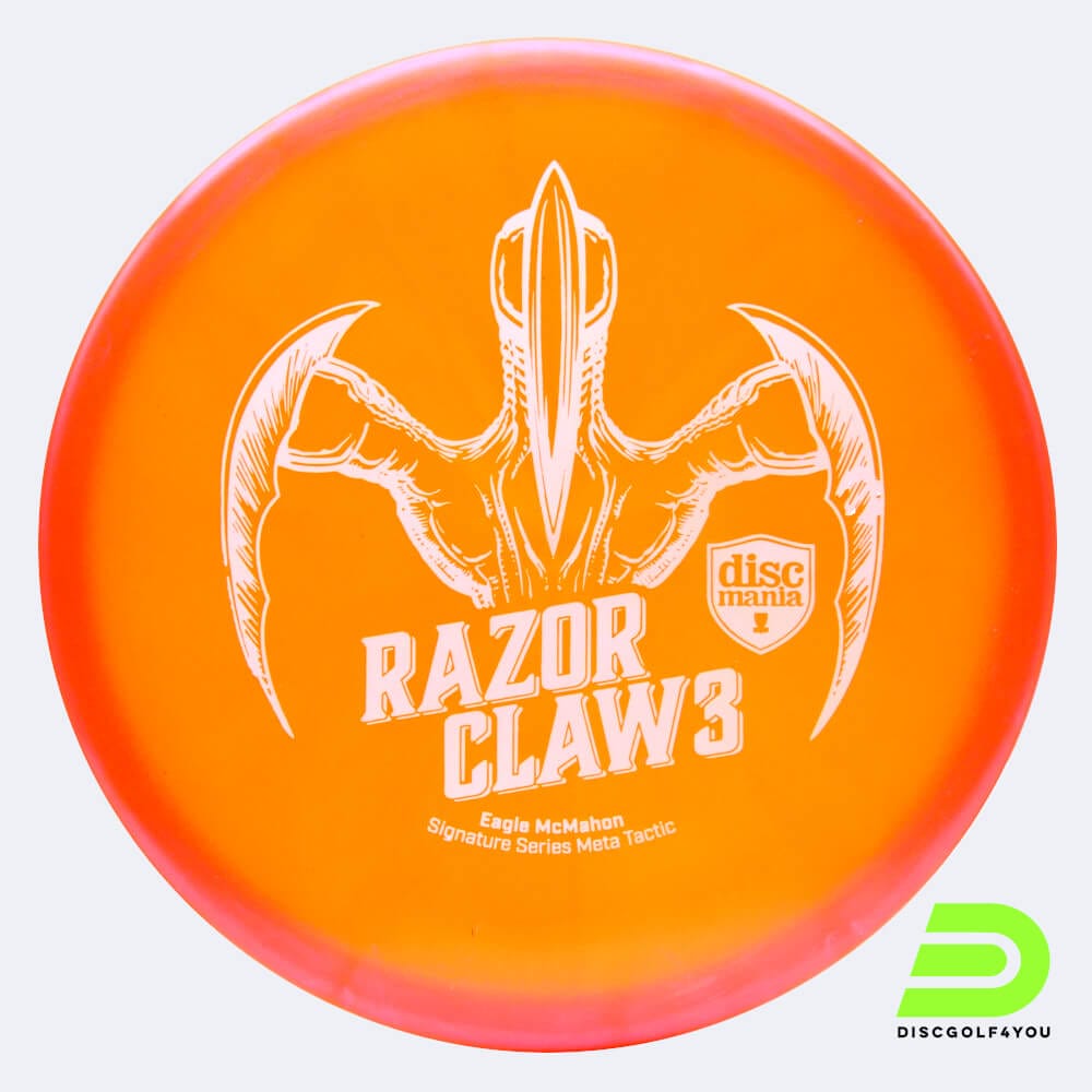 Discmania Razor Claw 3 Tactic Eagle McMahon Signature Series in classic-orange, meta plastic Discmania Razor Claw 3 Tactic Eagle McMahon Signature Series in classic-orange, meta plastic