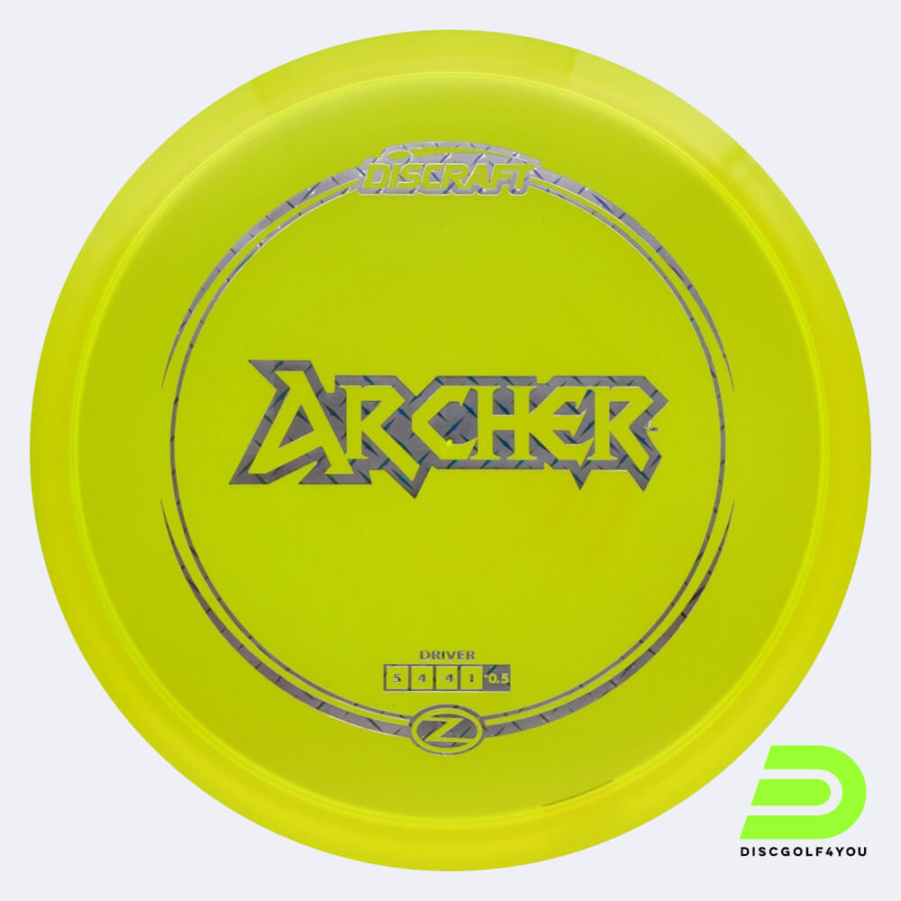 discraft archer in gelb, im z-line kunststoff und ohne spezialeffekt Discraft Archer in gelb, im Z-Line Kunststoff und ohne Spezialeffekt
