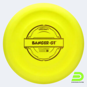 Discraft Banger GT in yellow, putter line plastic