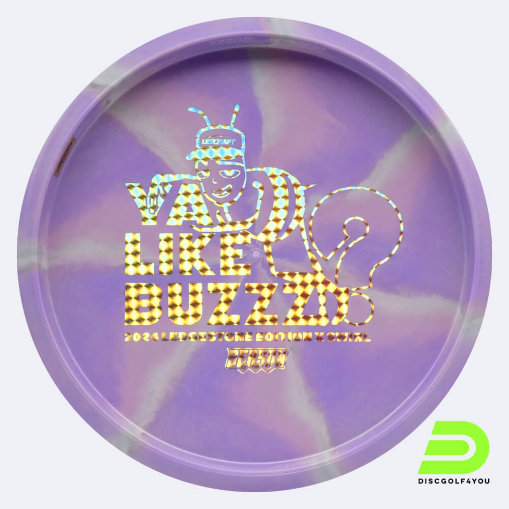 discraft buzzz 2024 ledgestone edition in violett, im x swirly kunststoff und burst spezialeffekt Discraft Buzzz 2024 Ledgestone Edition in violett, im X Swirly Kunststoff und burst Spezialeffekt