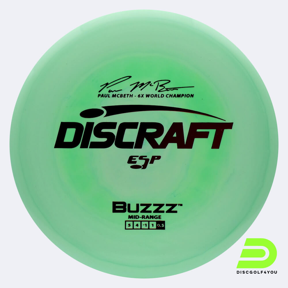 discraft buzzz - paul mcbeth signature series in hellgrün, im esp kunststoff und ohne spezialeffekt Discraft Buzzz - Paul McBeth Signature Series in hellgrün, im ESP Kunststoff und ohne Spezialeffekt