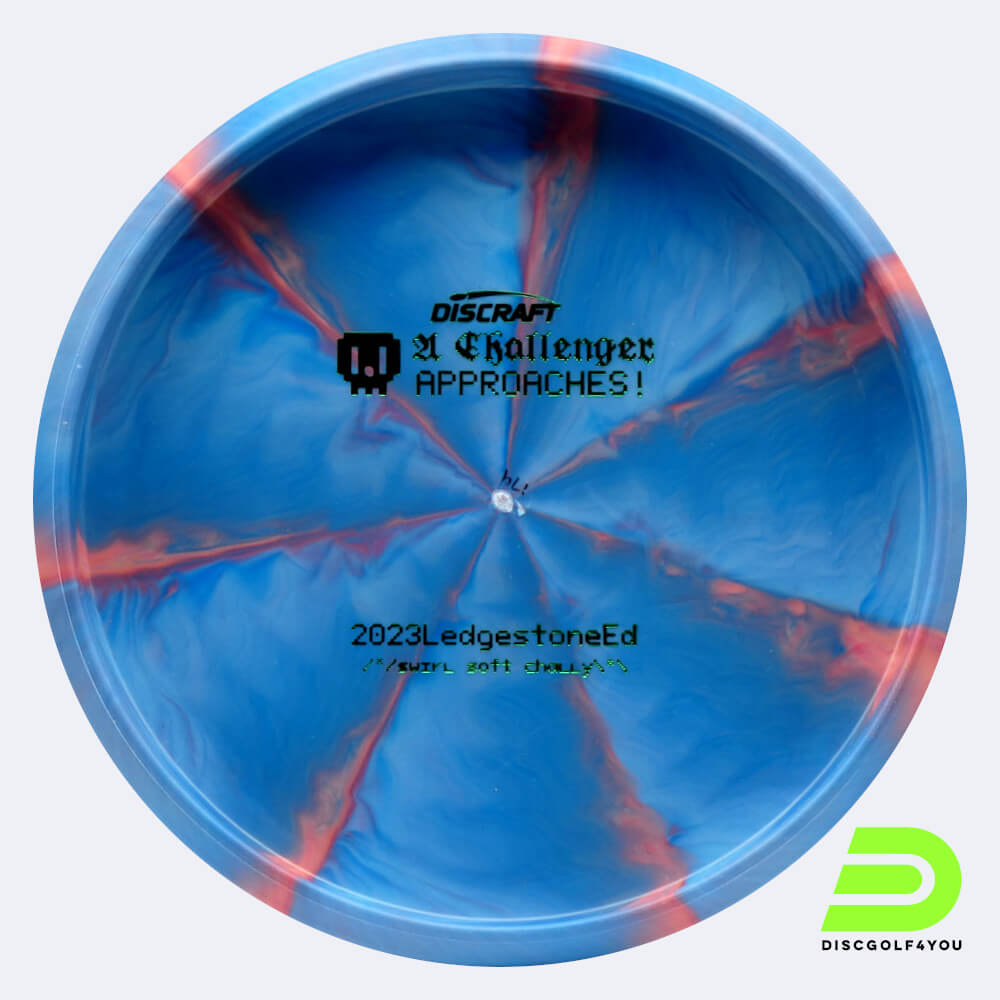Discraft Challenger 2023 Ledgestone Edition in blue, soft putter line plastic and bottomprint/burst effect Discraft Challenger 2023 Ledgestone Edition in blue, soft putter line plastic and bottomprint/burst effect