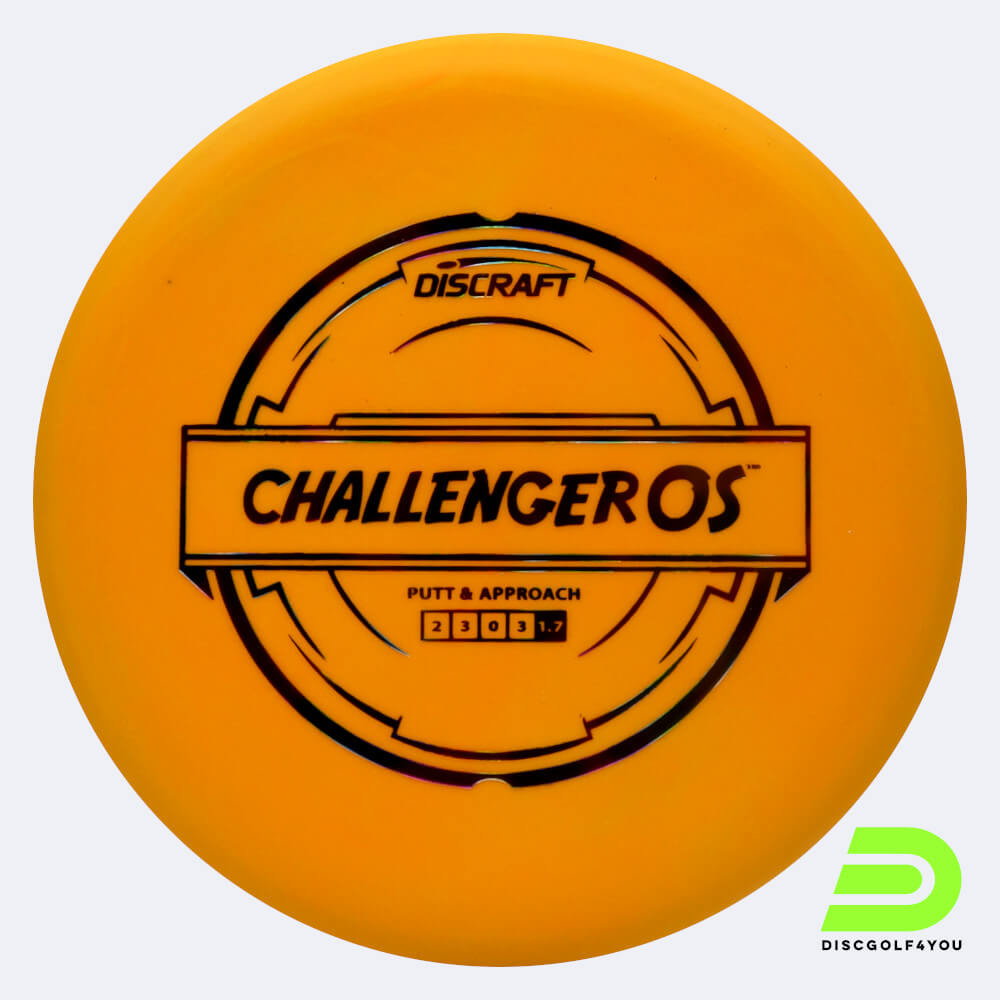 Discraft Challenger OS in classic-orange, putter line plastic Discraft Challenger OS in classic-orange, putter line plastic