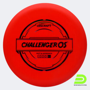 Discraft Challenger OS in rot, im Putter Line Kunststoff und ohne Spezialeffekt