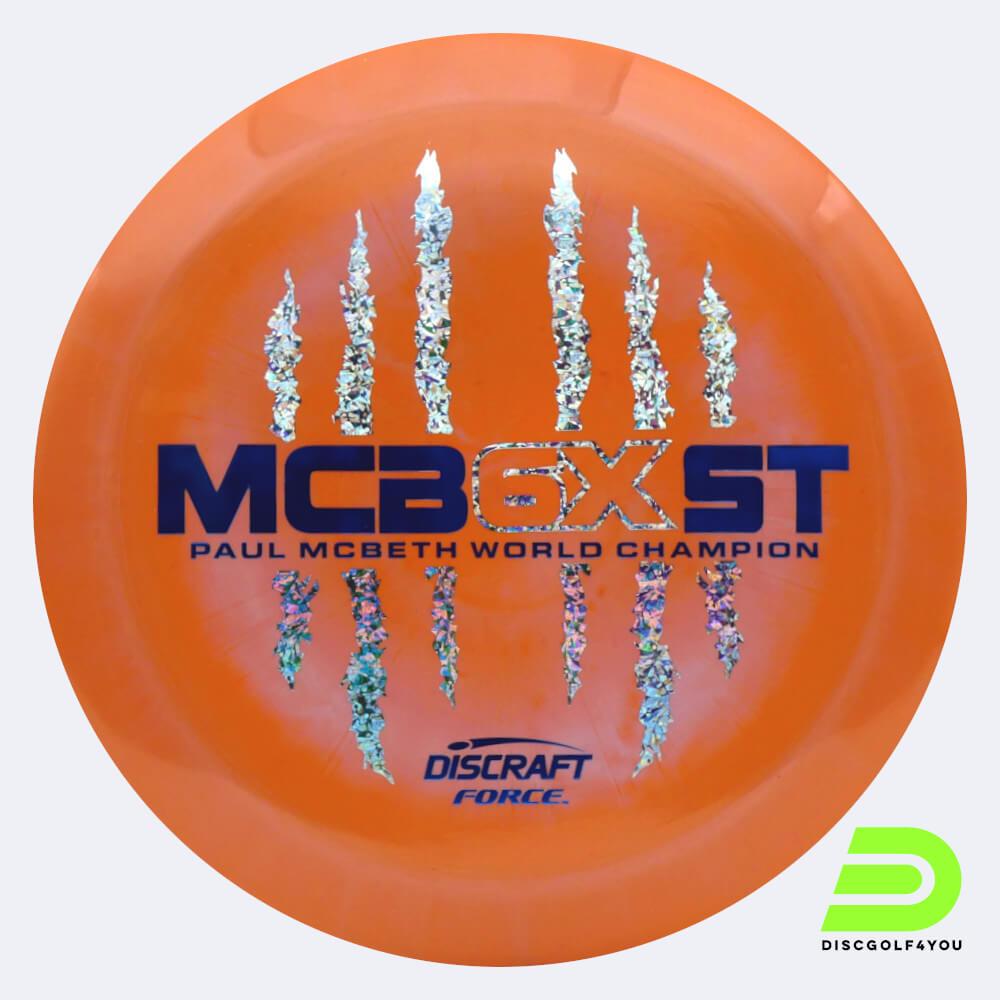 discraft force - mcbeth 6x claw in orange, im esp kunststoff und burst spezialeffekt Discraft Force - McBeth 6x Claw in orange, im ESP Kunststoff und burst Spezialeffekt