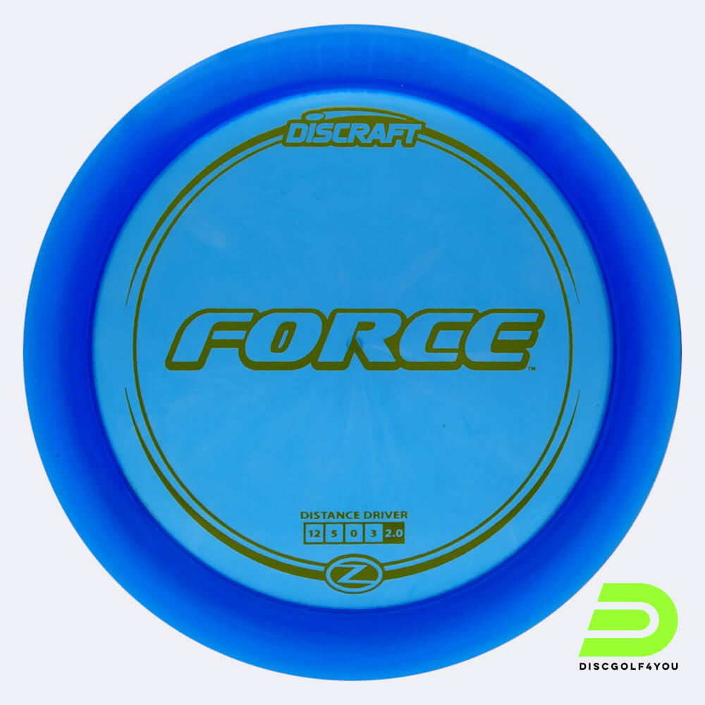Discraft Force in blue, z-line plastic Discraft Force in blue, z-line plastic