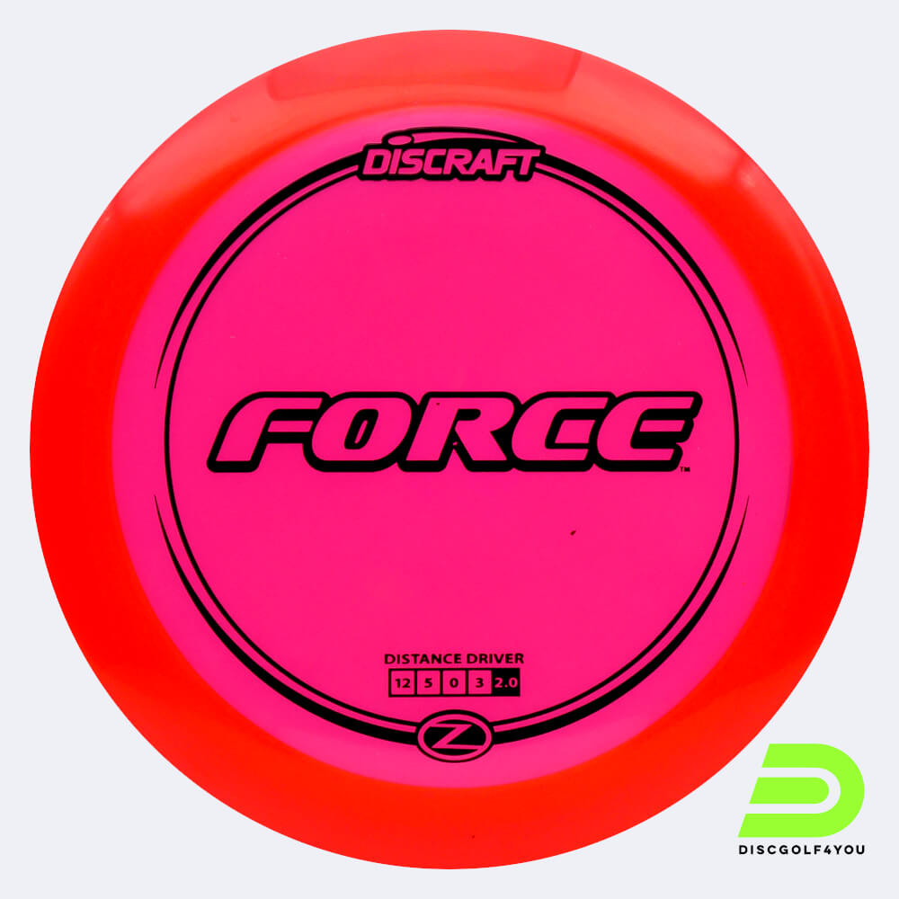 Discraft Force in rot, im Z-Line Kunststoff und ohne Spezialeffekt