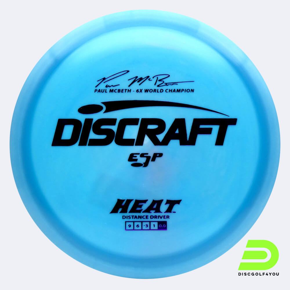 Discraft Heat - Paul McBeth Signature Series in light-blue, esp plastic and burst effect Discraft Heat - Paul McBeth Signature Series in light-blue, esp plastic and burst effect