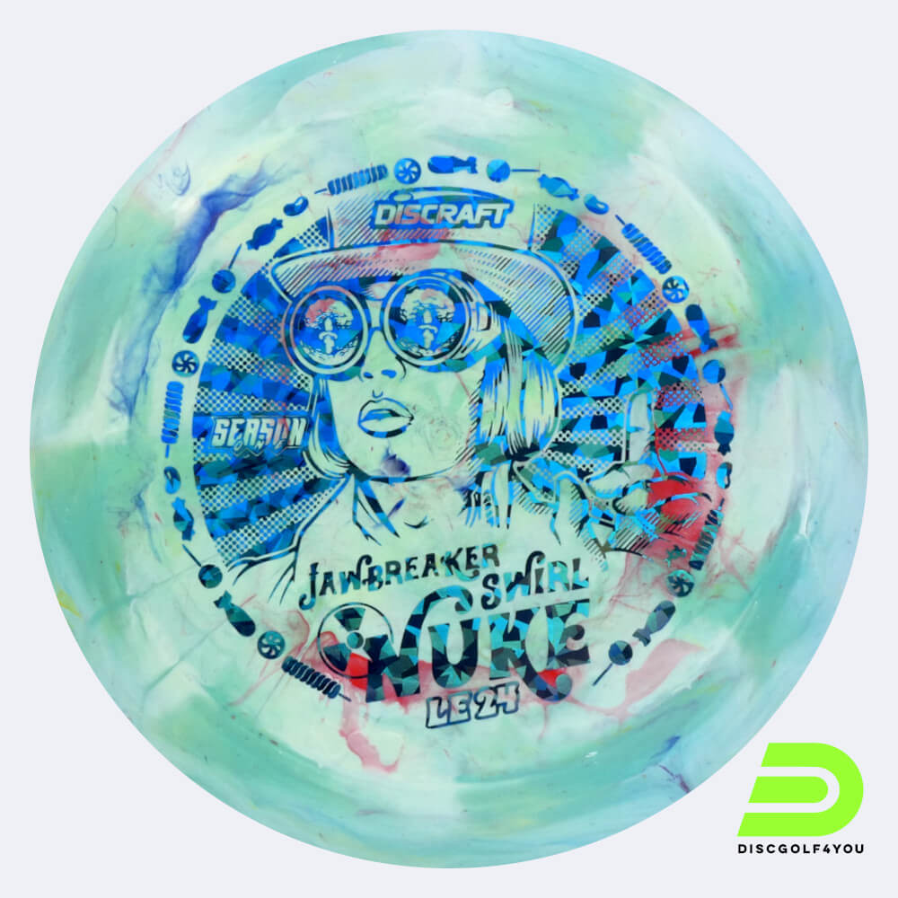 Discraft Nuke Ledgestone Edition in turquoise, jawbreaker plastic and burst effect Discraft Nuke Ledgestone Edition in turquoise, jawbreaker plastic and burst effect