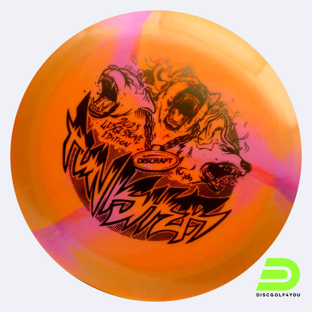 Discraft Punisher 2023 Ledgestone Edition in classic-orange, esp plastic and burst effect Discraft Punisher 2023 Ledgestone Edition in classic-orange, esp plastic and burst effect