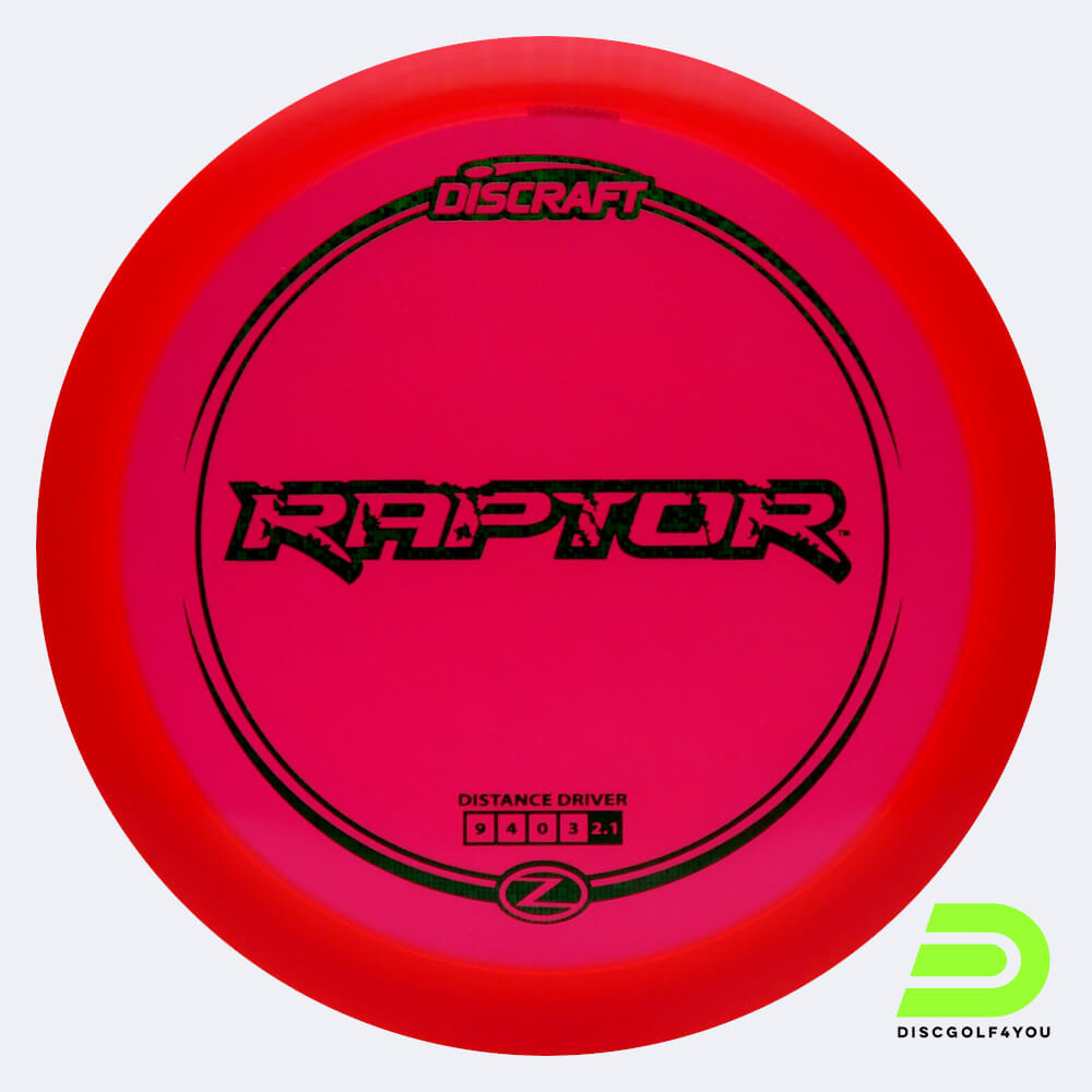discraft raptor in rot, im z-line kunststoff und ohne spezialeffekt Discraft Raptor in rot, im Z-Line Kunststoff und ohne Spezialeffekt