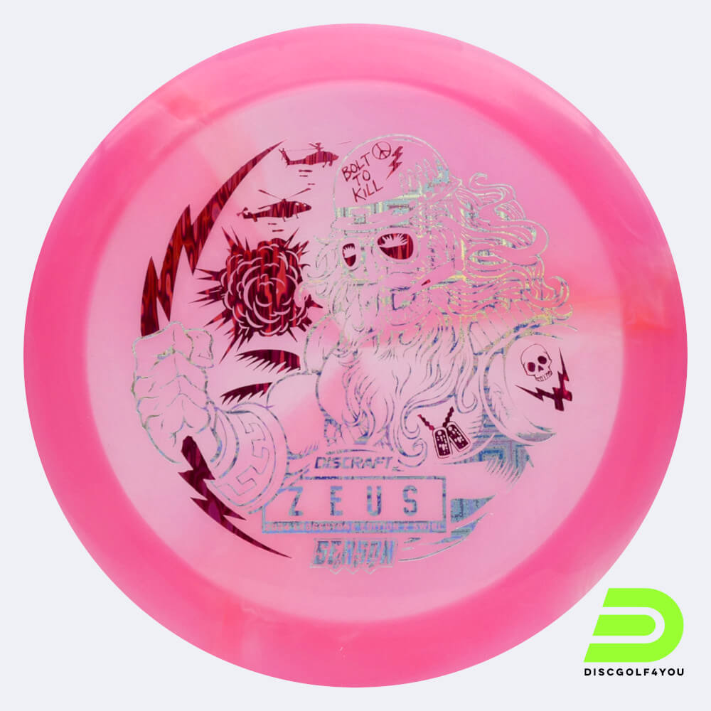Discraft Zeus 2024 Ledgestone Edition in pink, z swirl plastic Discraft Zeus 2024 Ledgestone Edition in pink, z swirl plastic