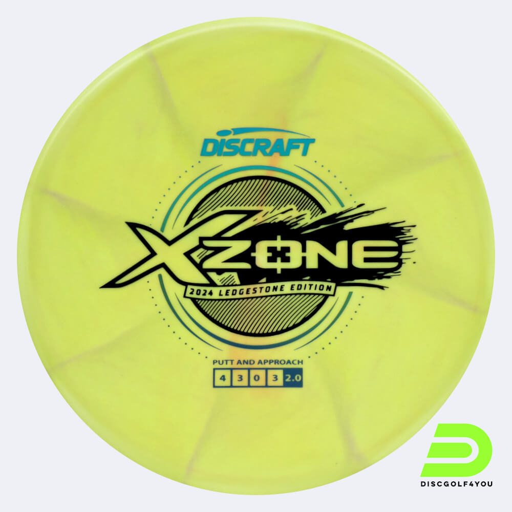 discraft zone 2024 ledgestone edition in gelb, im x swirly kunststoff und burst spezialeffekt Discraft Zone 2024 Ledgestone Edition in gelb, im X Swirly Kunststoff und burst Spezialeffekt