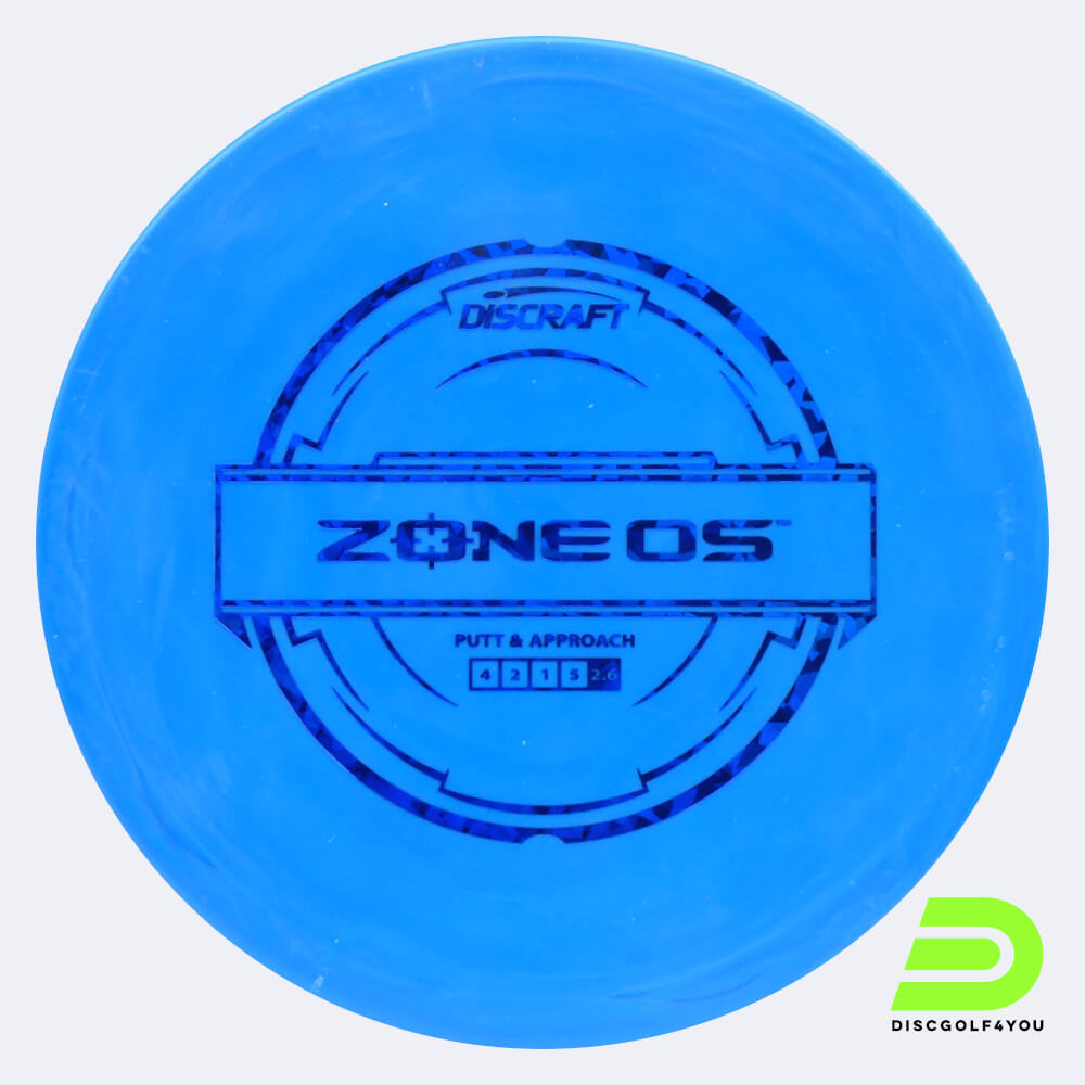 Discraft Zone OS in blue, putter line plastic Discraft Zone OS in blue, putter line plastic