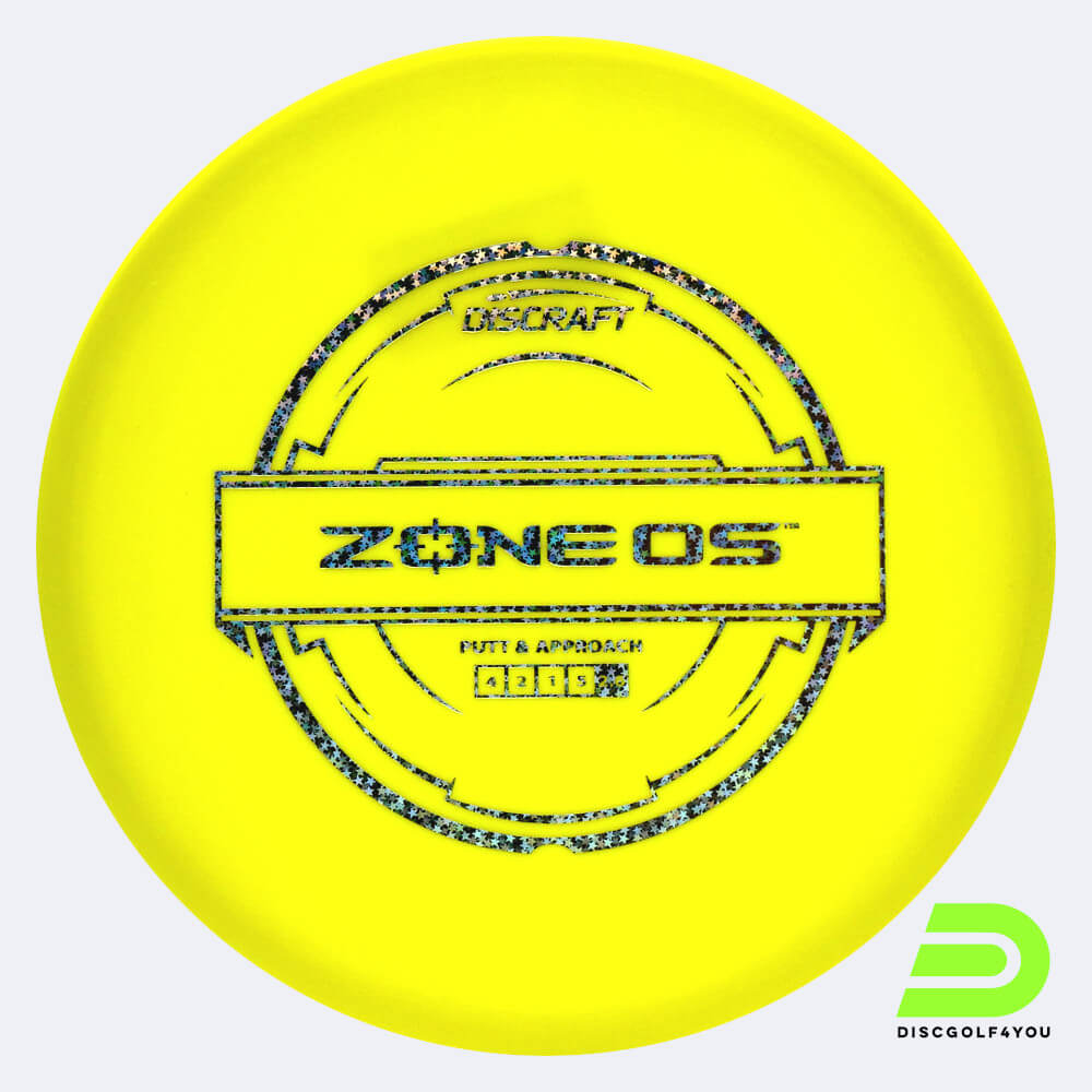 Discraft Zone OS in yellow, putter line plastic Discraft Zone OS in yellow, putter line plastic