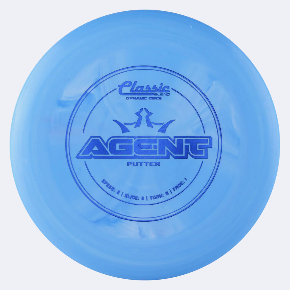 Dynamic Disc Agent in blue, classic blend plastic Dynamic Disc Agent in blue, classic blend plastic