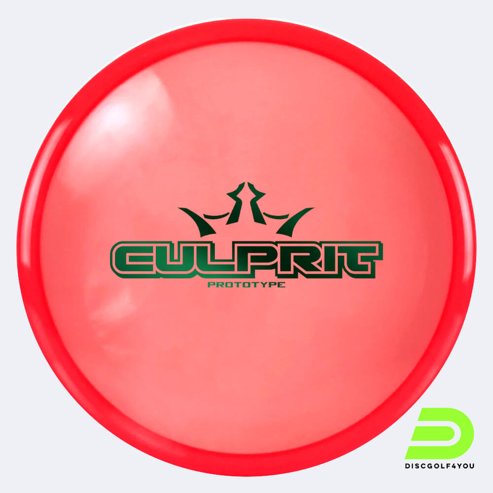 Dynamic Discs Culprit in red, lucid ice plastic and prototype effect Dynamic Discs Culprit in red, lucid ice plastic and prototype effect