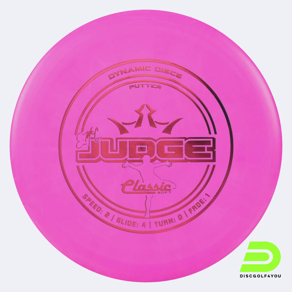 Dynamic Discs Emac Judge in pink, classic soft plastic Dynamic Discs Emac Judge in pink, classic soft plastic