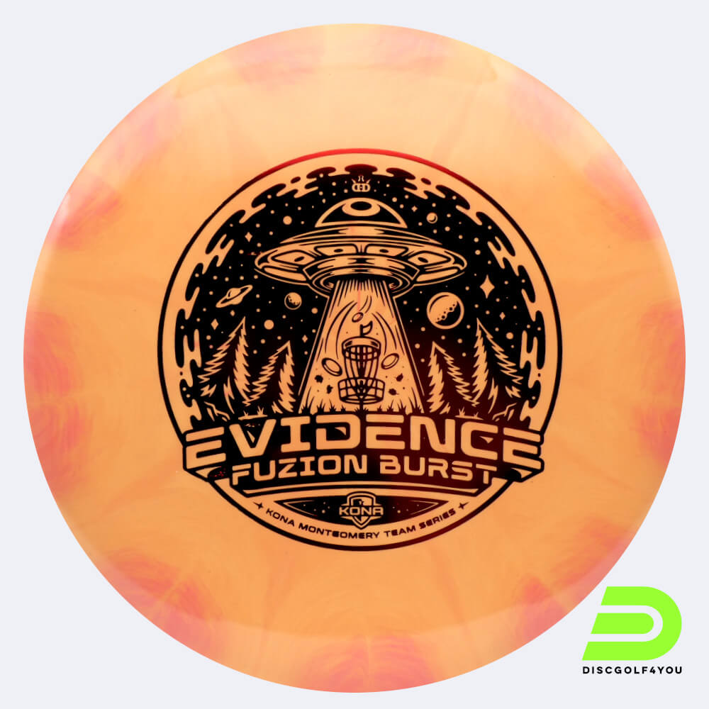 dynamic discs evidence - kona montgomery ts in orange, im fuzion kunststoff und burst spezialeffekt Dynamic Discs Evidence - Kona Montgomery TS in orange, im Fuzion Kunststoff und burst Spezialeffekt