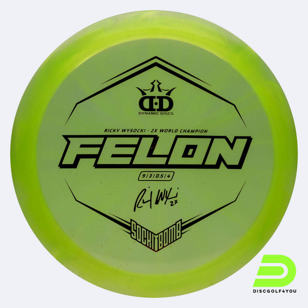 dynamic discs felon sockibomb in gelb, im lucid ice glimmer kunststoff und ohne spezialeffekt Dynamic Discs Felon Sockibomb in gelb, im Lucid Ice Glimmer Kunststoff und ohne Spezialeffekt