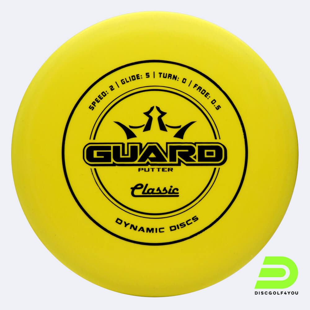 Dynamic Discs Guard in yellow, classic plastic Dynamic Discs Guard in yellow, classic plastic
